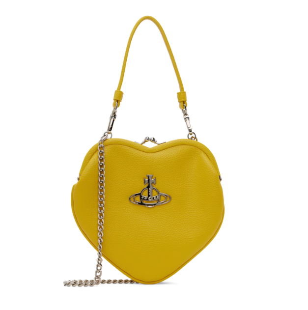 Vivienne Westwood-Yellow Belle Heart Frame Bag