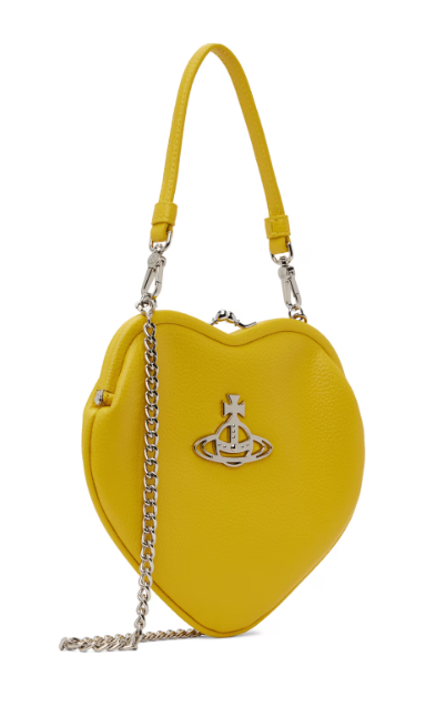 Vivienne Westwood-Yellow Belle Heart Frame Bag