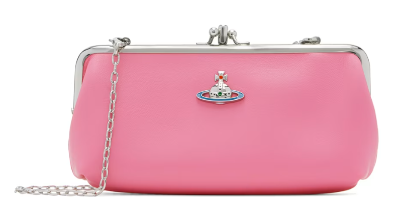 Vivienne Westwood -Pink DB Frame Chain Bag