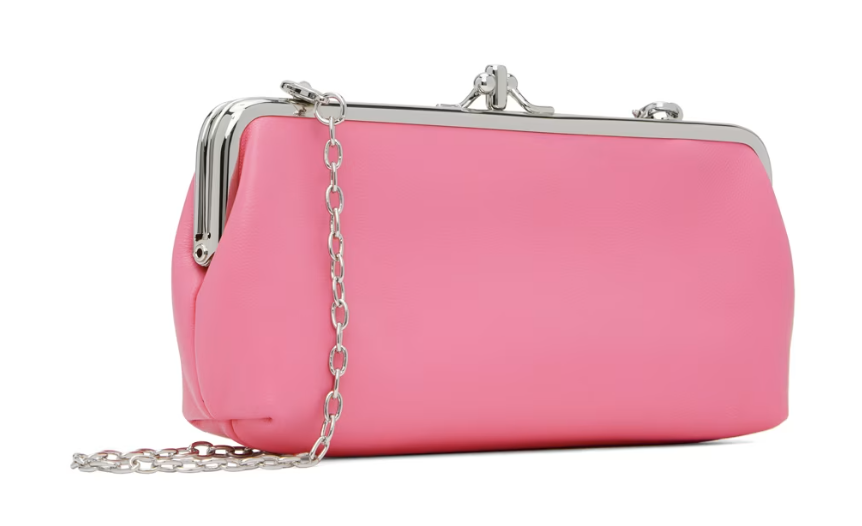 Vivienne Westwood -Pink DB Frame Chain Bag