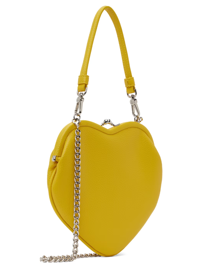 Vivienne Westwood-Yellow Belle Heart Frame Bag