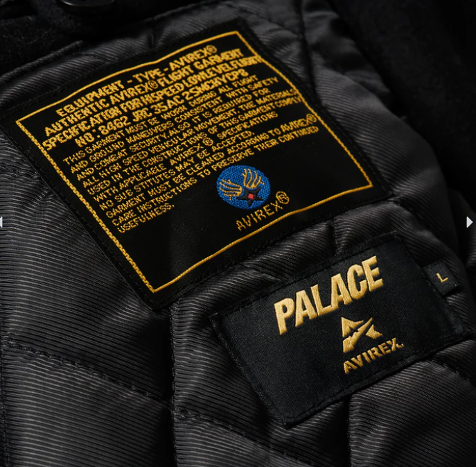 PALACE- AVIREX JACKET BLACK